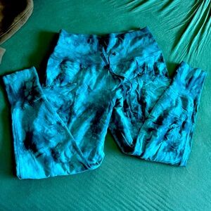 Blue tie dye joggers